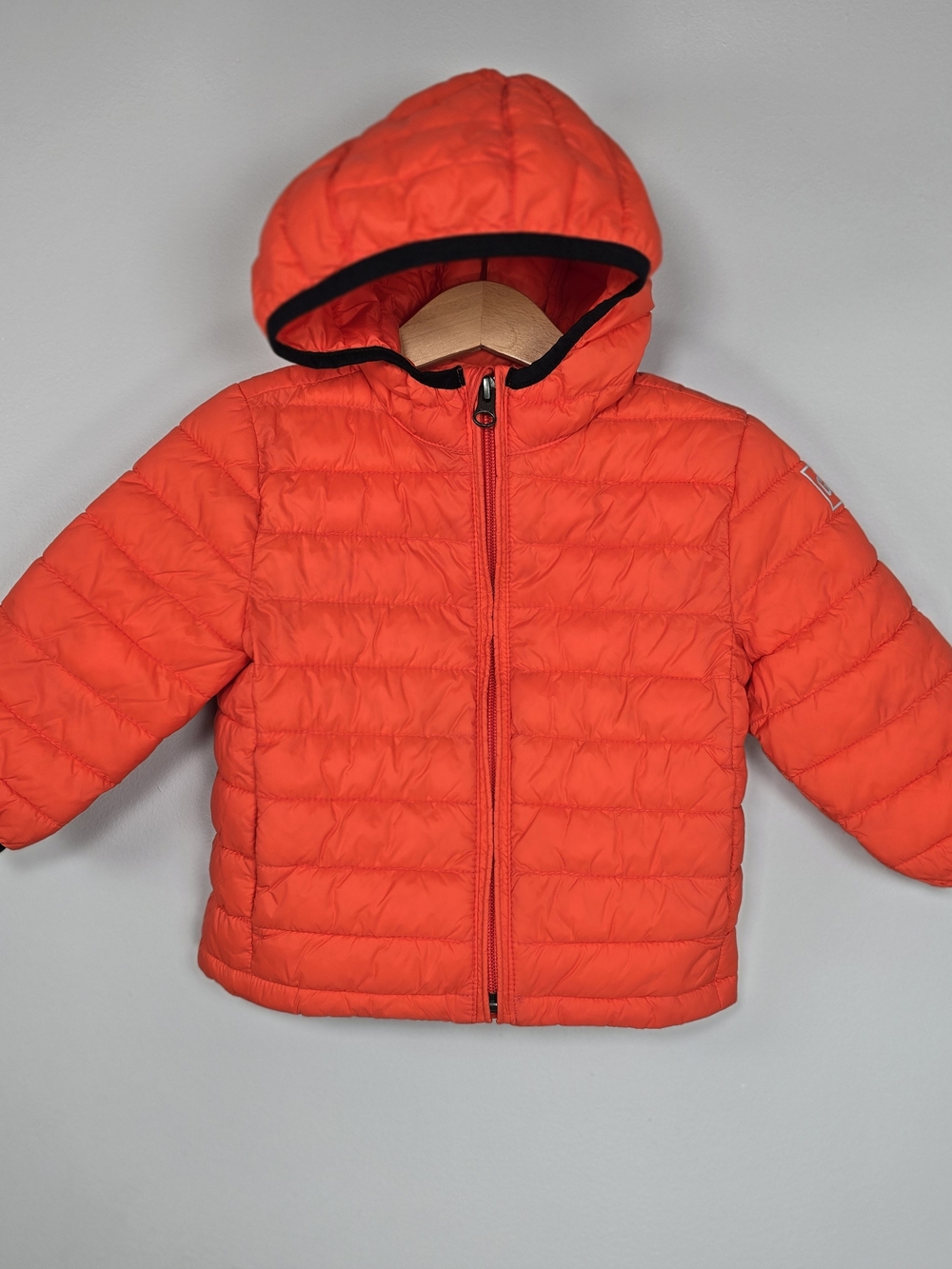 GAP Kids Vibrant Orange Hooded Quilted Puffer Jacket